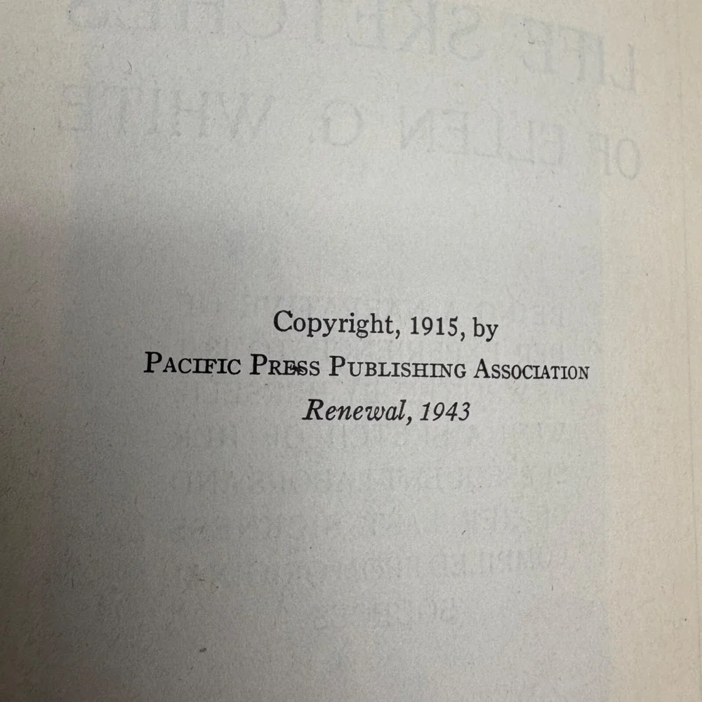 Life Sketches Of Ellen G. White‎ 1943 Edition Pacific Press Softcover